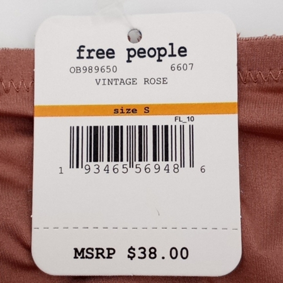 Free People Camila Bandeau Lace Bralette Vintage Rose Pink - Picture 12 of 15